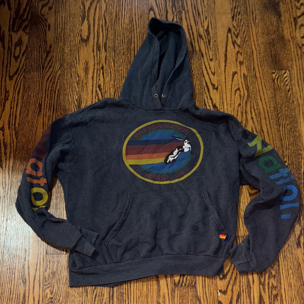 Aviator Nation Multicolor Graphic Hoodie